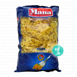 ماکارونی پروانه کوچک 500 گرمی مانا