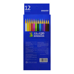 مداد رنگی 12 عددی مقوایی دایناسور