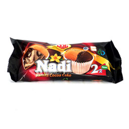 کیک توپی وانیلی کاکائویی دوعددی نادی 60 گرمی