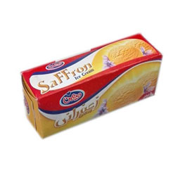 بستنی زعفرانی خانواده 1 لیتری میهن