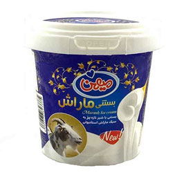 بستنی لیوانی وانیلی با شیر تازه بز ماراش میهن