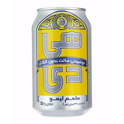 نوشیدنی مالت بدون الکل با طعم لیمو حجم 500 میلی لیتری هی دی