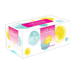 دستمال ماشین توپ آبرنگی 2 لایه 100 برگ چشمک