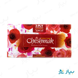 دستمال کاغذی طرح کاغذ رنگی 3 لایه 100 برگ چشمک