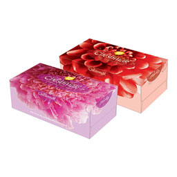 دستمال کاغذی کلکسیون قرمز صورتی سه لایه 100 برگ چشمک