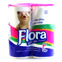 دستمال حوله حجیم شده 2 قلو 4 لایه فلورا