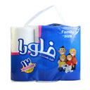 دستمال توالت 12 قلو چهار لایه با پرفراژ فلورا