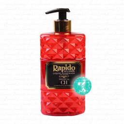 مایع دستشویی لوکس شفاف (حاوی مرطوب کننده) قرمز 500 گرمی راپیدو