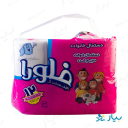 دستمال توالت خانواده حجیم شده 12قلو فلورا