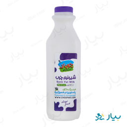 شیر نیم چرب پاستوریزه و هموژنیزه 2 درصد چربی 945 میلی لیتری چوپان