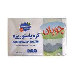 کره حیوانی پاستوریزه و هموژنیزه بسته فویل آلومینیومی 50 گرمی چوپان