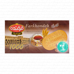 بیسکویت فندقی با تزئین شکر 900 گرمی فرخنده