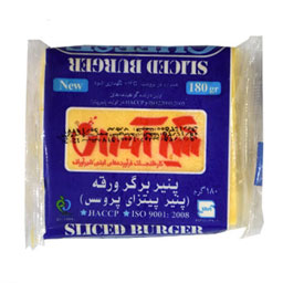 پنیر برگر ورقه ای 180 گرمی شیرآوران