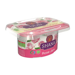 مربا گل سرخ شیشه 225 گرمی شانا