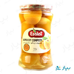 کمپوت زردآلو شیشه ای 700 گرمی اصالت