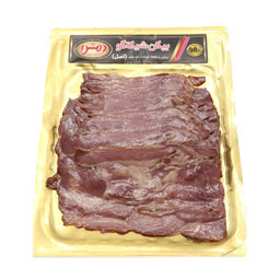 بیکن شیکاگو 98 درصد گوشت گوساله بسته وکیومی 250 گرمی دمس