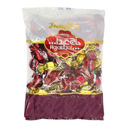 پشمک لقمه ای دوسرپیچ شکلاتی 500 گرمی حاج عبداله