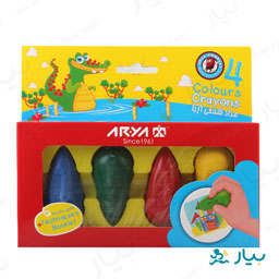 مداد شمعی دوکی 4 رنگ آریا