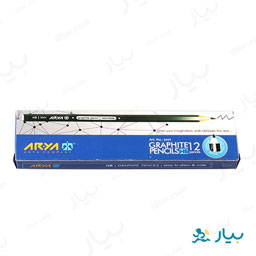 مداد مشکی 12عددی آریا