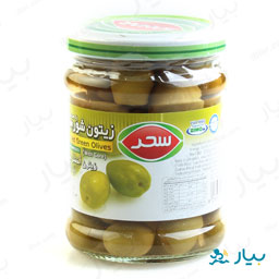 زیتون شور سبز 220 گرمی سحر