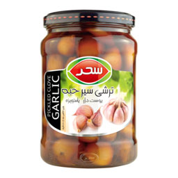 ترشی سیر حبه پوست دار وزن 660 گرمی سحر