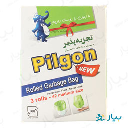 کیسه زباله رولی متوسط 42 عدد 55 در 75 پرفراژدار پیلگون