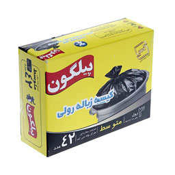 کیسه زباله رولی متوسط مشکی 3 رول 42 عددی پیلگون