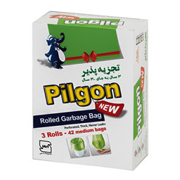 کیسه زباله 3 رول سبز متوسط پیلگون