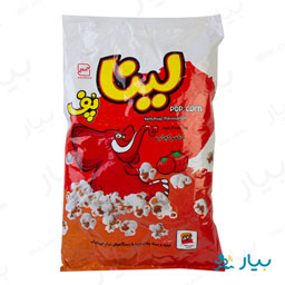 دانه ذرت حجیم شده با پودر گوجه فرنگی 46 گرمی لینا