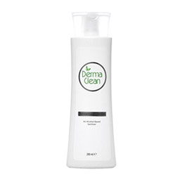 ژل ضد عفونی و پاک کننده دست حجم 200 میلی لیتری درماکلین