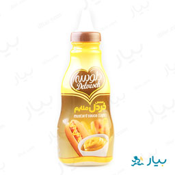 سس خردل فشاری 380 گرمی دلوسه