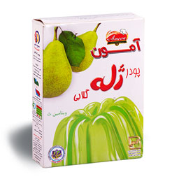 پودر ژله با طعم گلابی آمون 100گرمی