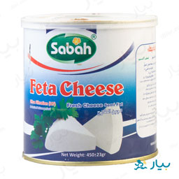 پنیر سفید نسبتا چرب قوطی فلزی 450 گرمی صباح