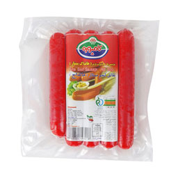 سوسیس هات‌داگ ممتاز با 80 درصد گوشت قرمز مقدار 350 گرمی کامپوره