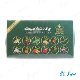 چای سبز تی بگ 12طعم 120گرمی رفاه لاهیجان