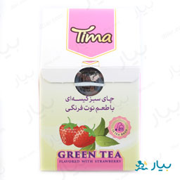 چای سبز کیسه ای توت فرنگی 20 گرمی تیما