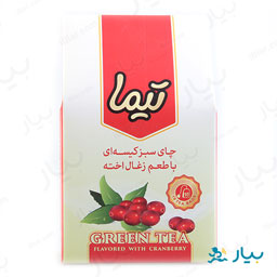 چای سبز کیسه ای زغال اخته 20 گرمی تیما