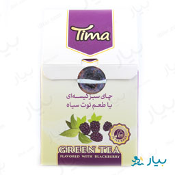 چای سبز کیسه ای توت سیاه 20 گرمی تیما