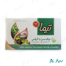 چای تی بگ سبز با کرفس 200 گرمی تیما