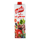 اب مخلوط میوه های قرمز بدون شکر 1 لیتری شادلی