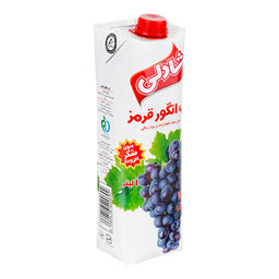 اب انگور قرمز بدون شکر 1 لیتری شادلی