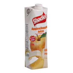 آبمیوه سیب موز بدون شکر 1 لیتر شادلی