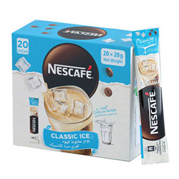 پودر مخلوط قهوه فوری سرد کلاسیک نسکافه نستله بسته 20 عددی