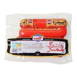 هات داگ ممتاز 70 درصد گوشت قرمز 300 گرمی آندره