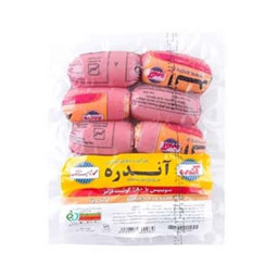 سوسیس 55 درصد گوشت قرمز و پنیر پیتزا کوکتل پنیر 300 گرمی آندره