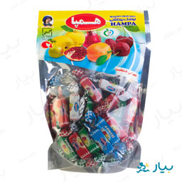 لواشک تافی دو سرپیچ پاکتی 400 گرمی همپا