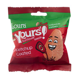 مغز تخمه آفتابگردان روکشدار با طعم کچاپ 30 گرمی لورا