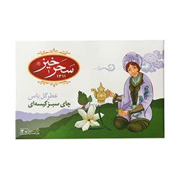 چای سبز کیسه ای سحرخیز جاسمین(عطرگل یاس) بسته 20 عددی