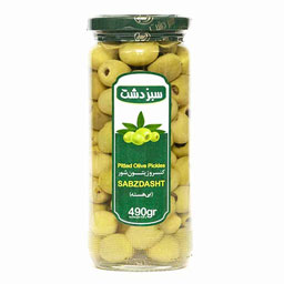 زیتون ‌شور بدون هسته ‌490 گرمی سبز دشت