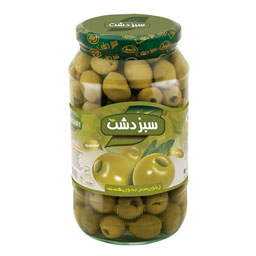 زیتون سبز بدون‌ هسته ‌1070 گرمی سبز دشت